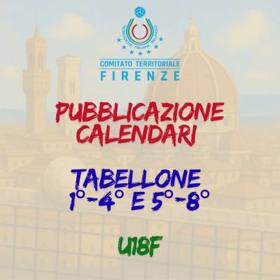 Pubblicazione Calendari Aggiornati Under 18 Femminile