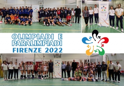 Robur Pallavolo Scandicci e S. di P. Volley Club Le Signe vincitori della 2° edizione delle Olimpiadi della Città Metropolitana di Firenze