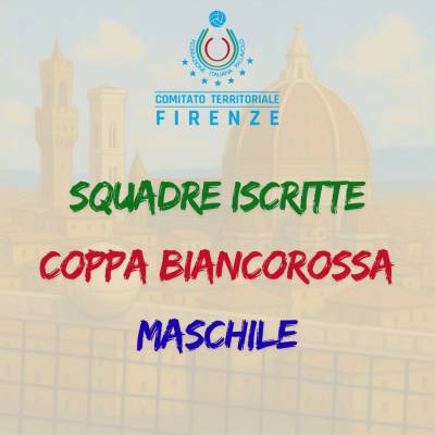 Squadre Iscritte Coppa Bianco Rossa Maschile