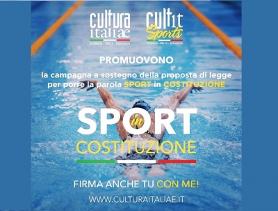 Cultura Italiae: la raccolta firme per &quot;Sport in Costituzione&quot;