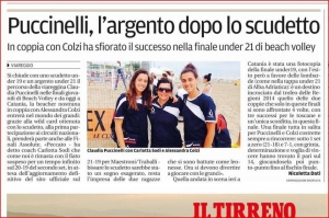 Beach Volley: Alessandra Colzi e Claudia Pulcinelli allenate da Carlotta Sodi argento U21 dopo scudetto U19