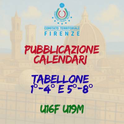 Pubblicazione Calendari Aggiornati U16F e U19M