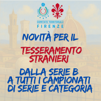 Novità per il tesseramento stranieri dalla Serie B a tutti i campionati di Serie e Categoria