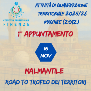 Attività di qualificazione maschile territoriale 2025/2026 - Convocazione atleti 2012