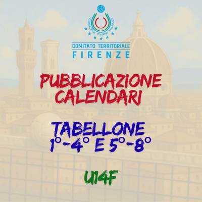 Pubblicazione Calendari Aggiornati Under 14 Femminile