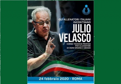 Gli allenatori italiani incontrano Julio VELASCO - Promozione per Allievi Allenatori e Primo Grado