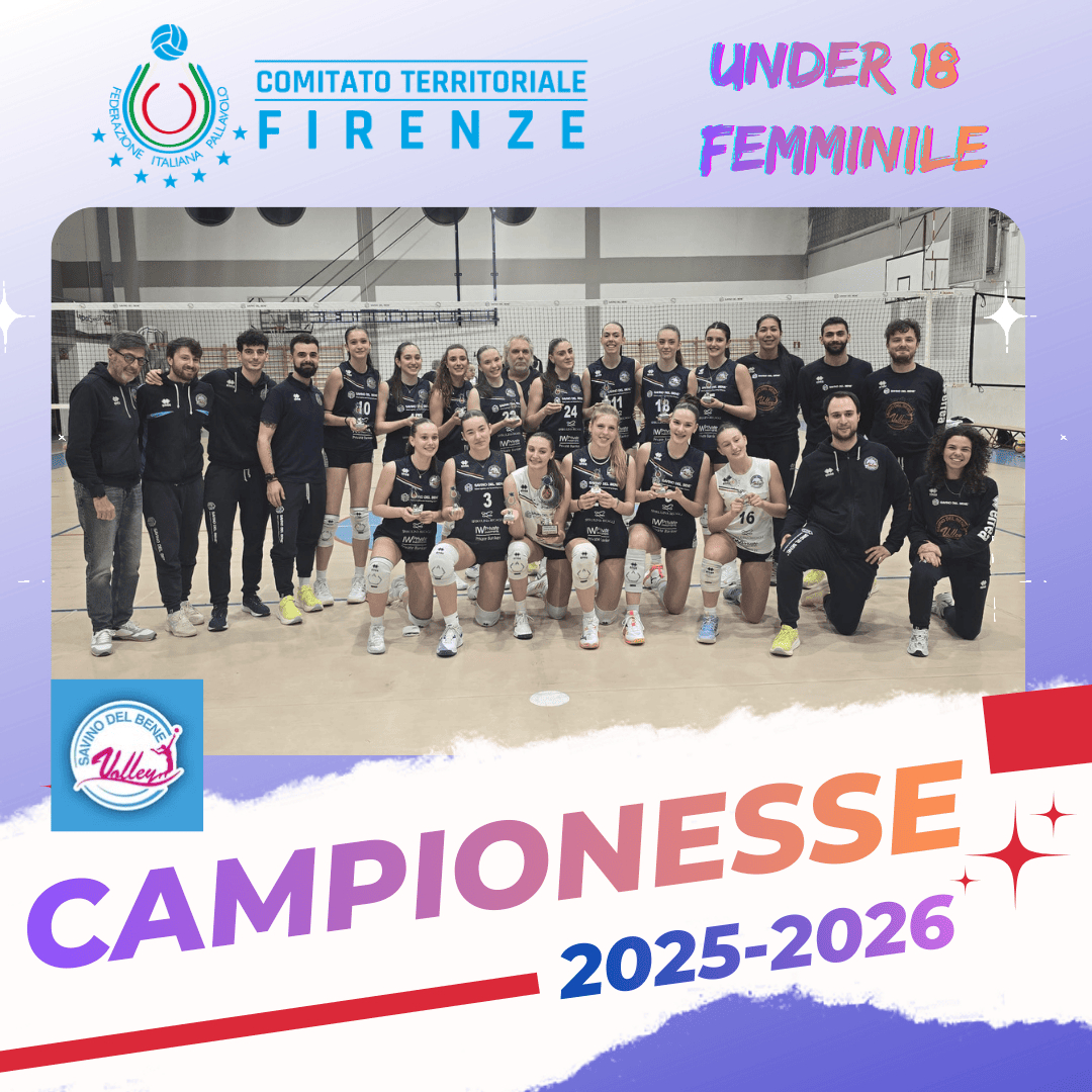 ISavino del Bene Volley Scandicci è Campione Territoriale Under 18 Femminile