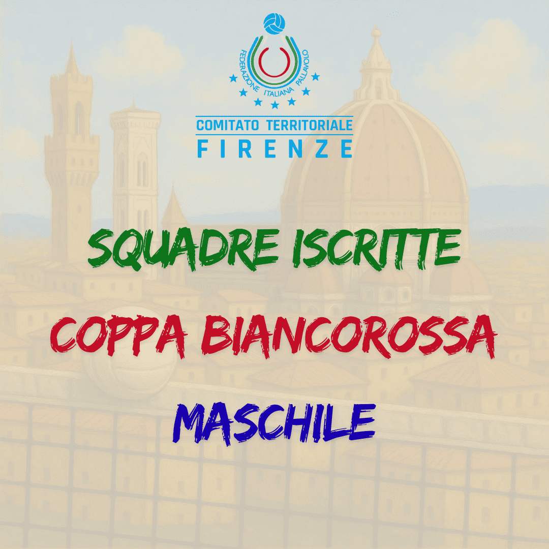 ISquadre Iscritte Coppa Bianco Rossa Maschile