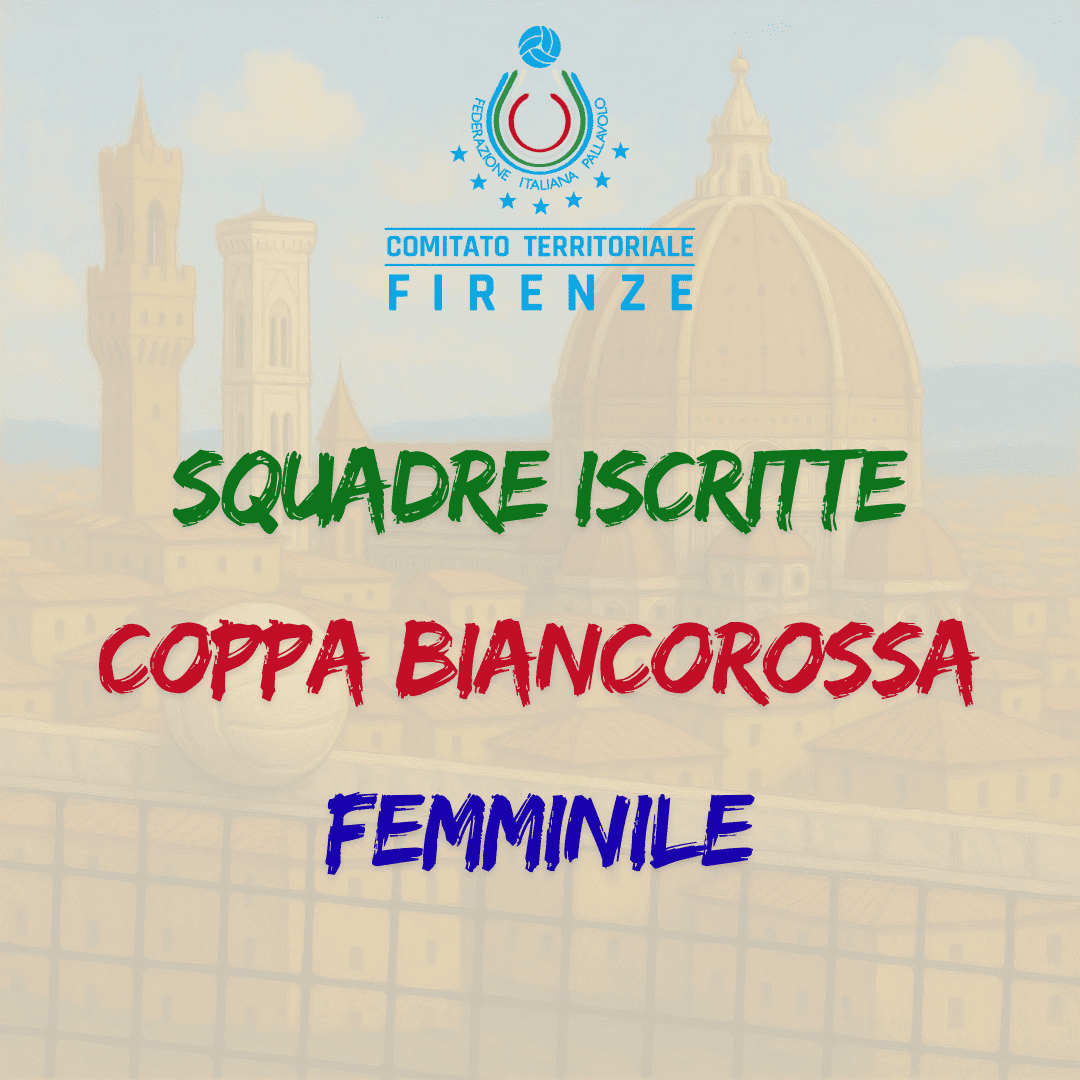 ISquadre Iscritte Coppa Bianco Rossa Femminile