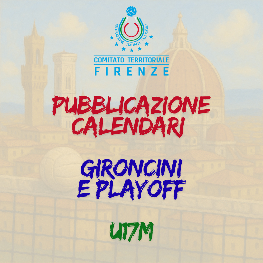 IPubblicazione Calendari aggiornati U17 Maschile