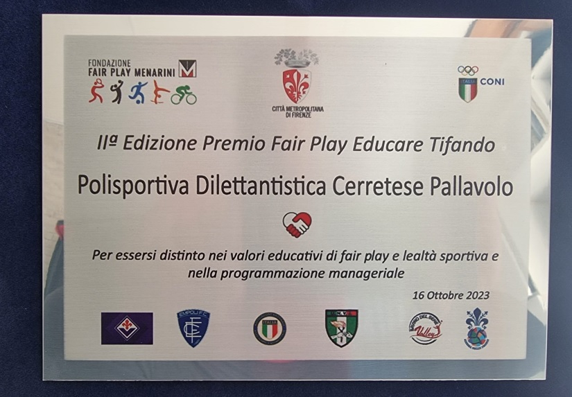 ISeconda Edizione Premio Fair Play - Complimenti Polisportiva Cerretese