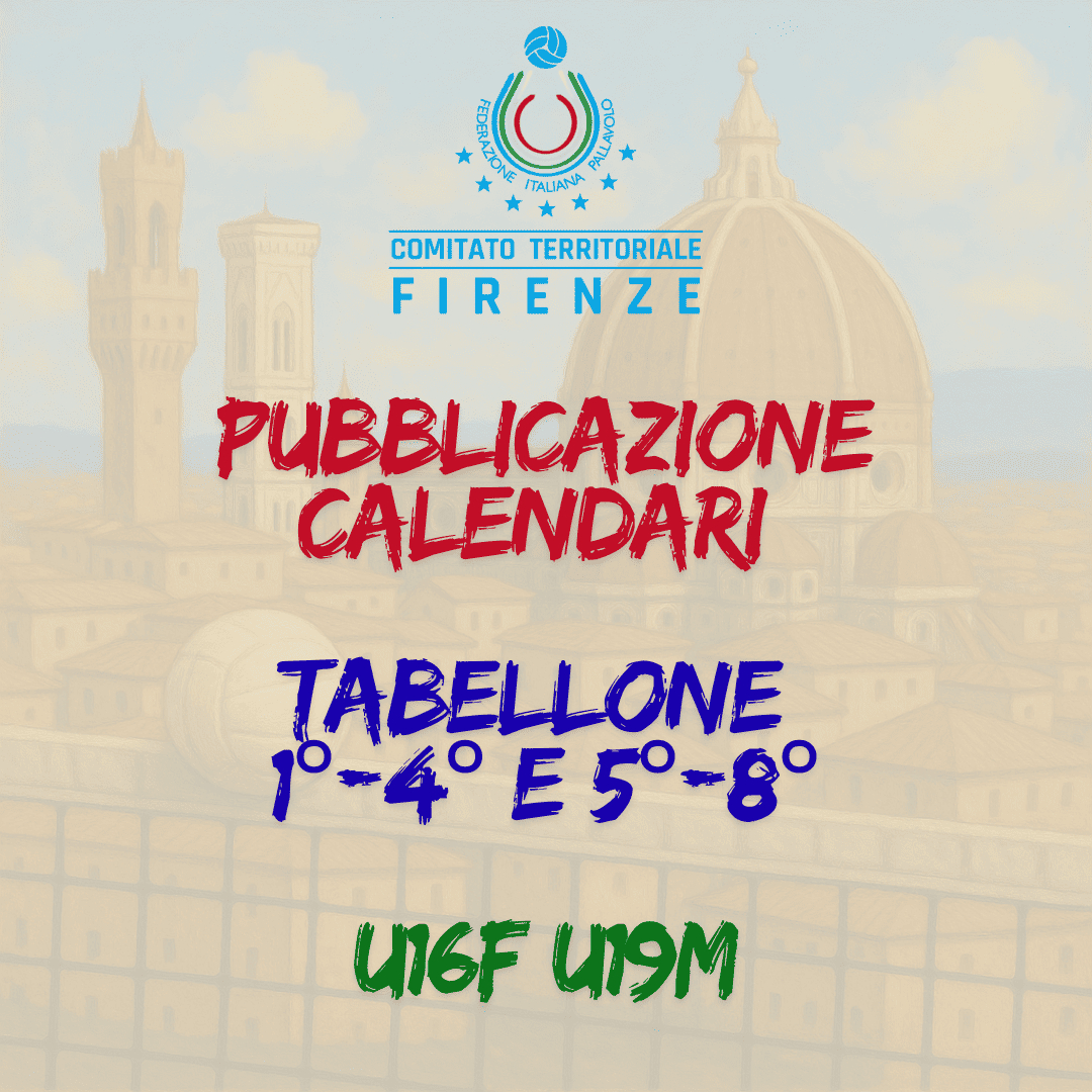 IPubblicazione Calendari Aggiornati U16F e U19M