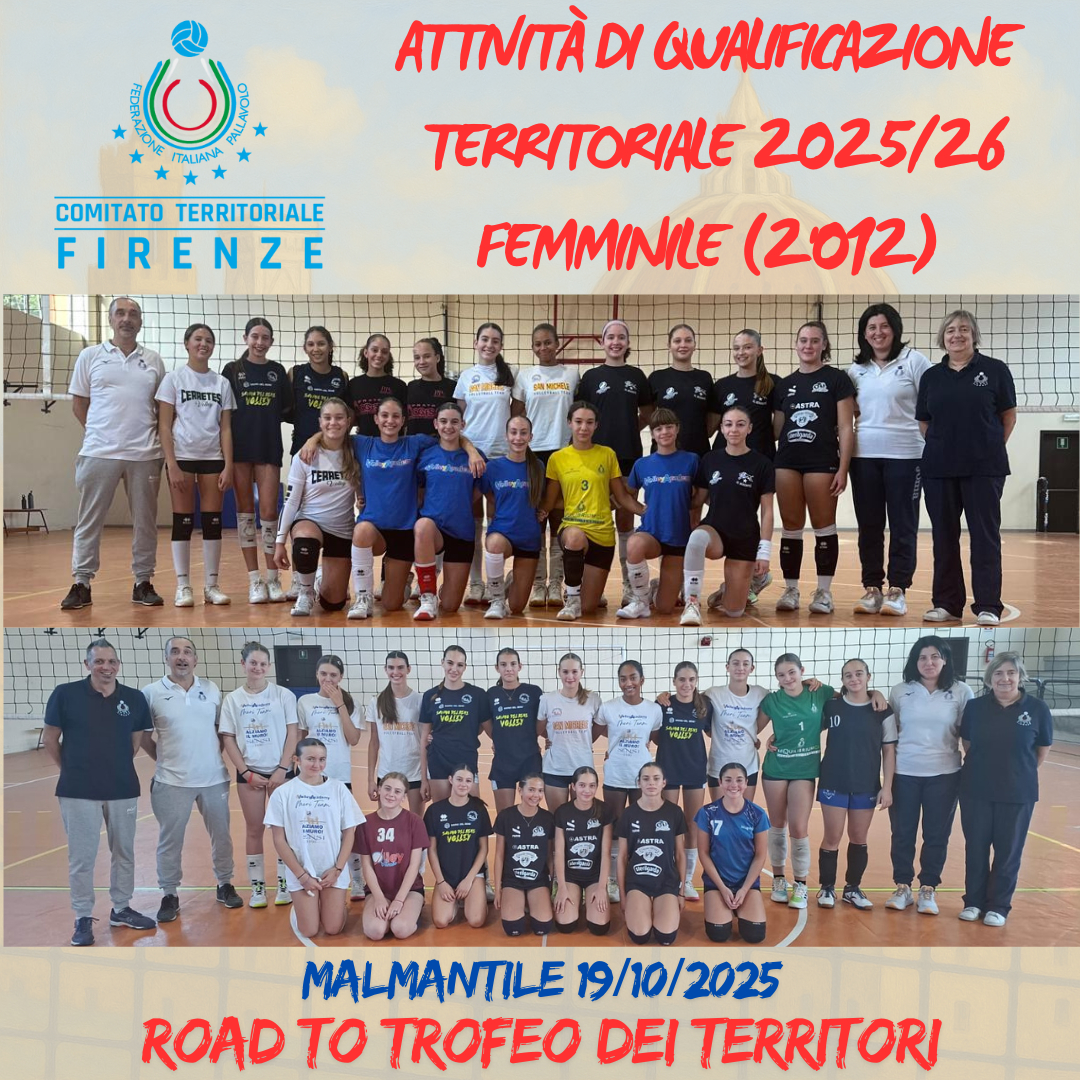 IAttività di qualificazione femminile territoriale 2025/2026 - Atlete 2012