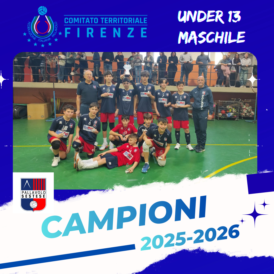 IPallavolo Sestese è campione territoriale Under 13 Maschile