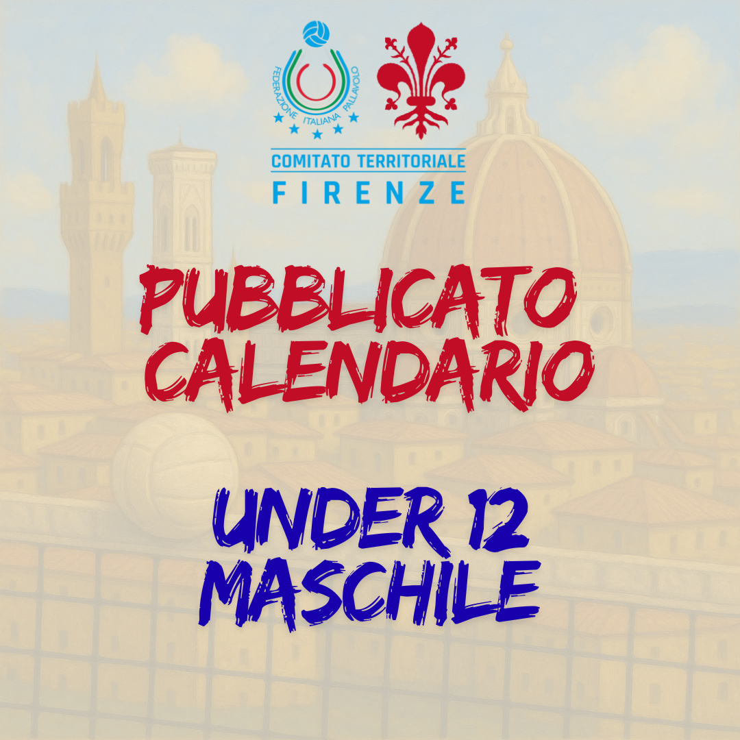 IPubblicazione Calendario Under 12 Maschile