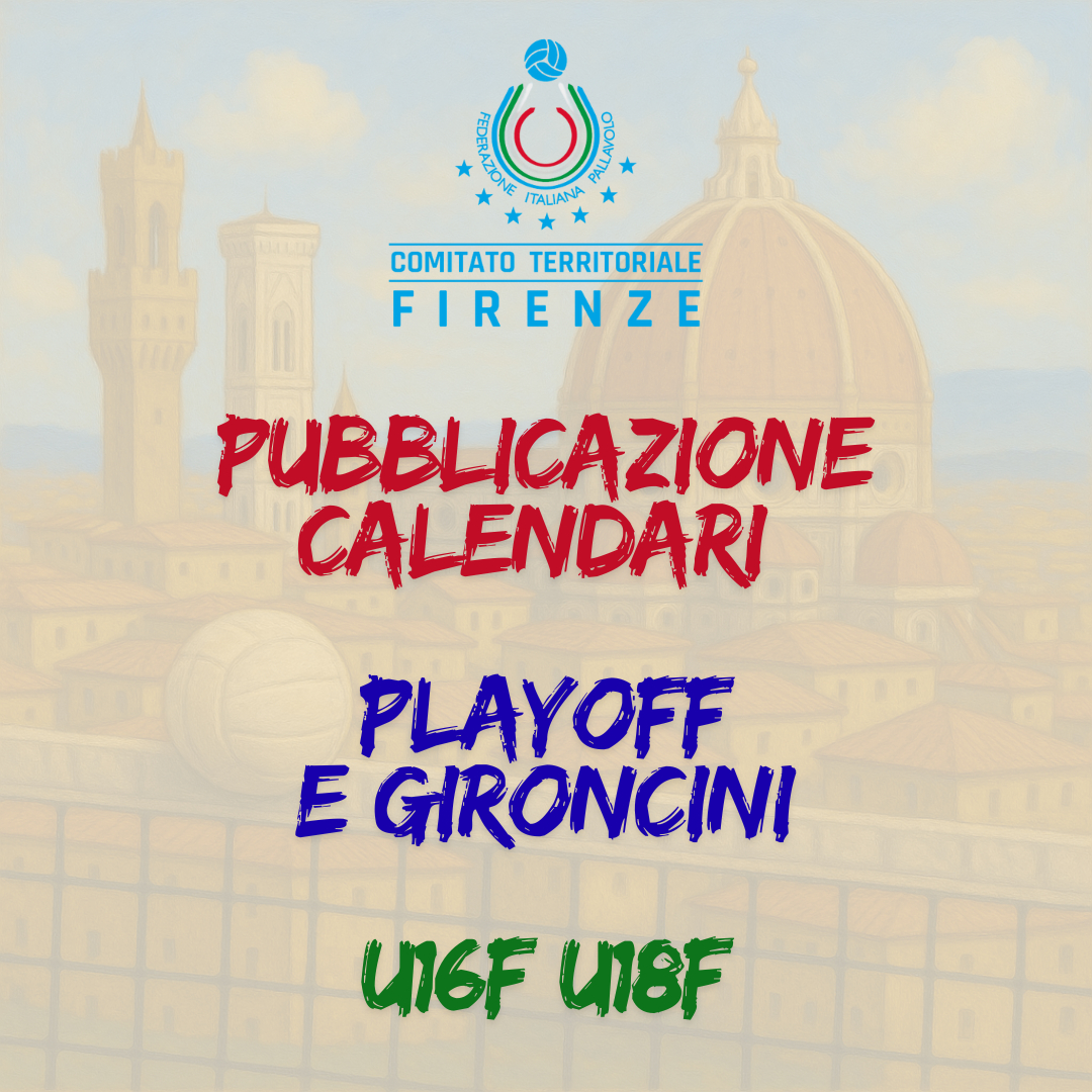 ICalendari Play OFF e Gironcini U16F e U18F